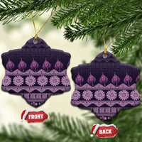 Bula Fiji Iri ni Meke Ceramic Ornament Lokaloka Fijian Masi - Polynesian Pride