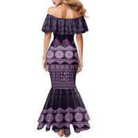 Bula Fiji Iri ni Meke Family Matching Mermaid Dress and Hawaiian Shirt Lokaloka Fijian Masi - Polynesian Pride