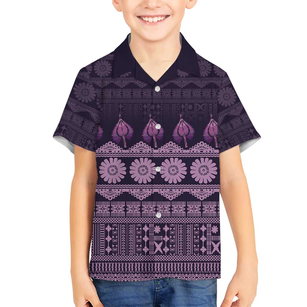 Bula Fiji Iri ni Meke Family Matching Tank Maxi Dress and Hawaiian Shirt Lokaloka Fijian Masi - Polynesian Pride