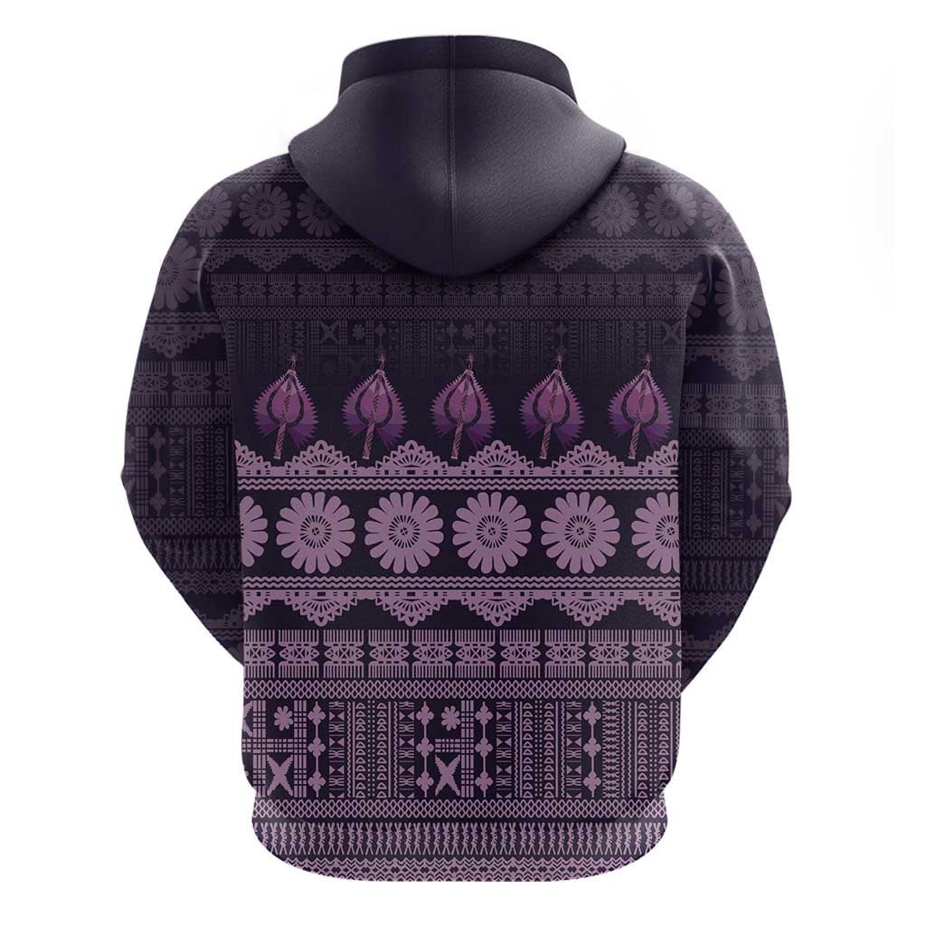 Bula Fiji Iri ni Meke Hoodie Lokaloka Fijian Masi - Polynesian Pride