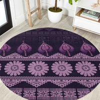 Bula Fiji Iri ni Meke Round Carpet Lokaloka Fijian Masi - Polynesian Pride