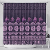 Bula Fiji Iri ni Meke Shower Curtain Lokaloka Fijian Masi - Polynesian Pride
