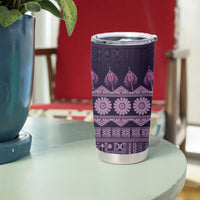 Bula Fiji Iri ni Meke Tumbler Cup Lokaloka Fijian Masi - Polynesian Pride