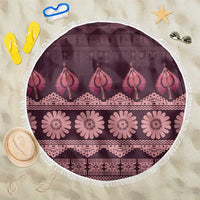 Bula Fiji Iri ni Meke Beach Blanket Piqi Fijian Masi - Polynesian Pride