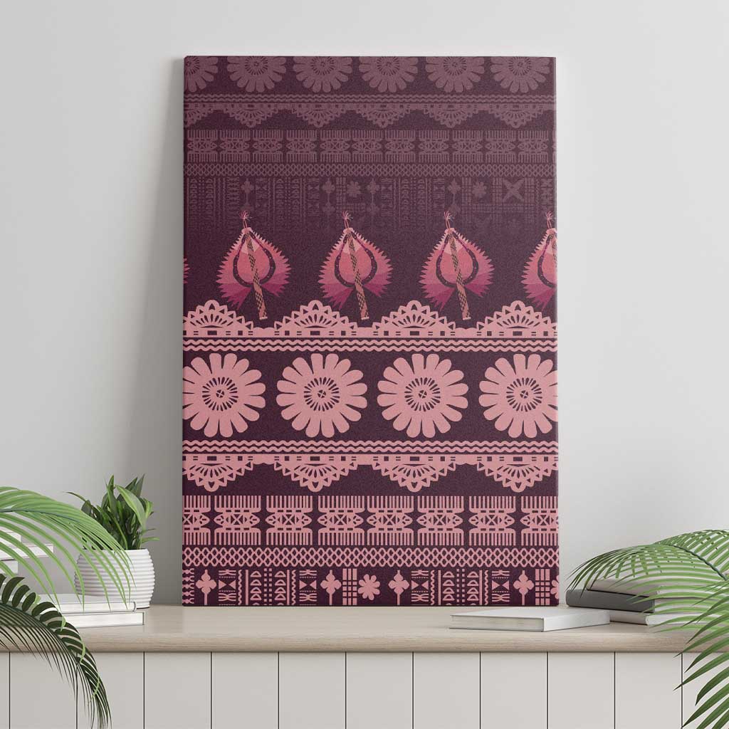 Bula Fiji Iri ni Meke Canvas Wall Art Piqi Fijian Masi LT14 - Polynesian Pride