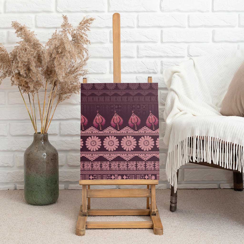 Bula Fiji Iri ni Meke Canvas Wall Art Piqi Fijian Masi LT14 - Polynesian Pride