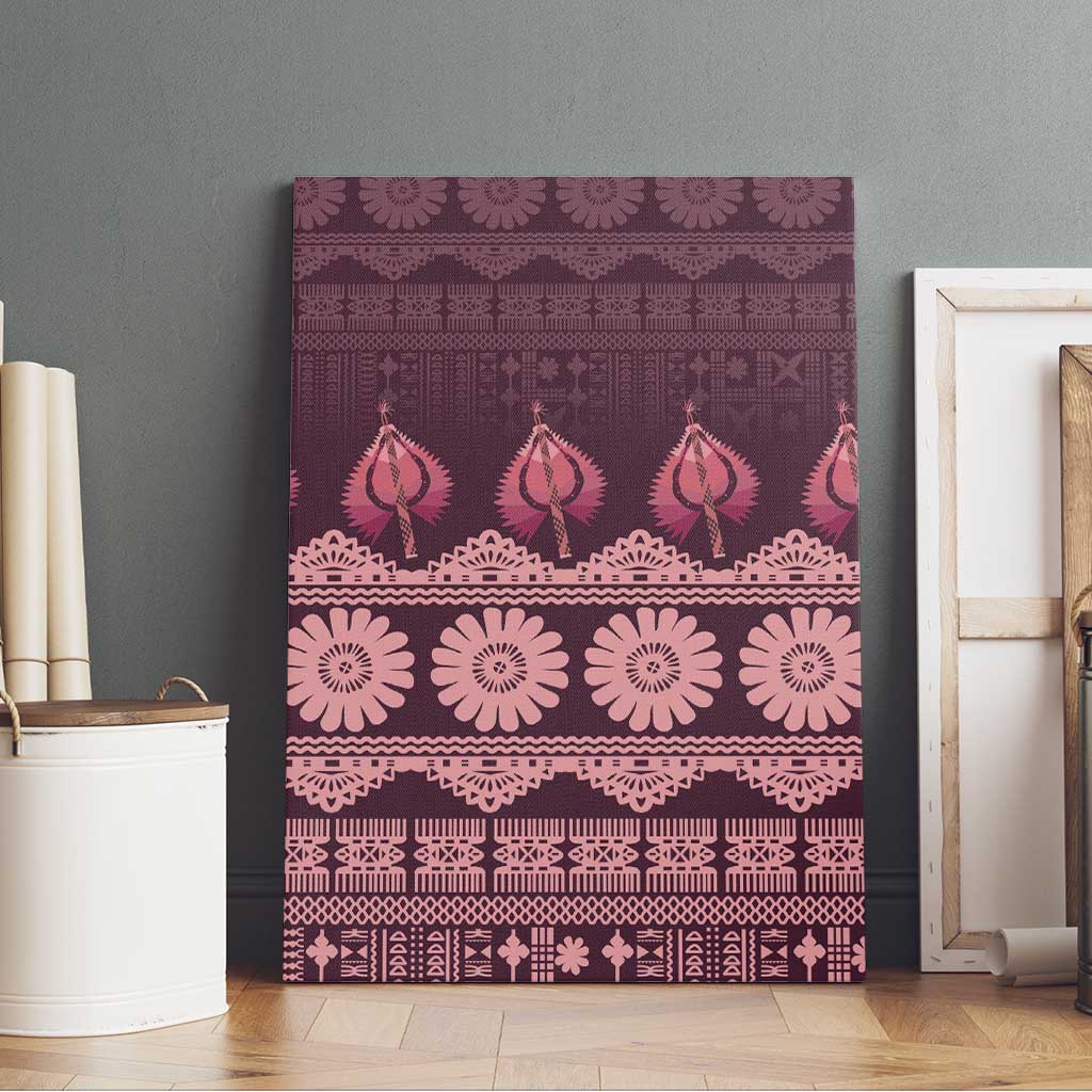 Bula Fiji Iri ni Meke Canvas Wall Art Piqi Fijian Masi LT14 - Polynesian Pride