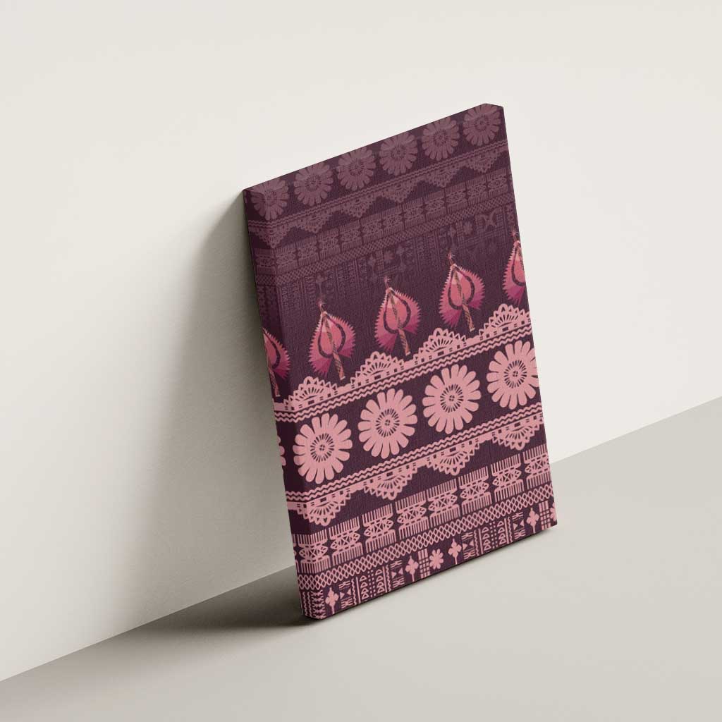 Bula Fiji Iri ni Meke Canvas Wall Art Piqi Fijian Masi LT14 - Polynesian Pride