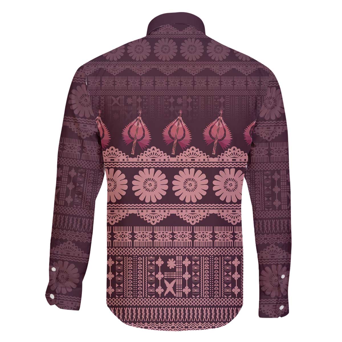 Bula Fiji Iri ni Meke Family Matching Off The Shoulder Long Sleeve Dress and Hawaiian Shirt Piqi Fijian Masi - Polynesian Pride