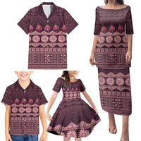 Bula Fiji Iri ni Meke Family Matching Puletasi and Hawaiian Shirt Piqi Fijian Masi - Polynesian Pride