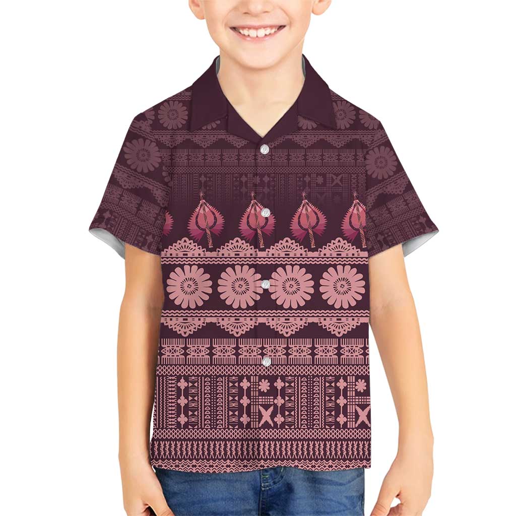 Bula Fiji Iri ni Meke Family Matching Summer Maxi Dress and Hawaiian Shirt Piqi Fijian Masi - Polynesian Pride