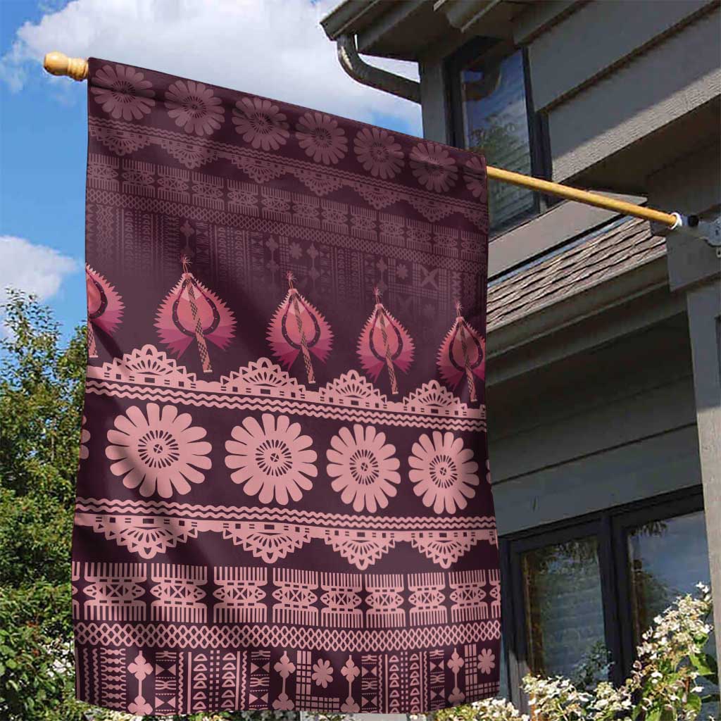Bula Fiji Iri ni Meke Garden Flag Piqi Fijian Masi - Polynesian Pride