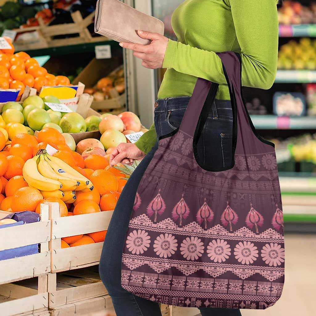 Bula Fiji Iri ni Meke Grocery Bag Piqi Fijian Masi - Polynesian Pride