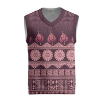 Bula Fiji Iri ni Meke Christmas Knitted V-Neck Vest Piqi Fijian Masi - Polynesian Pride