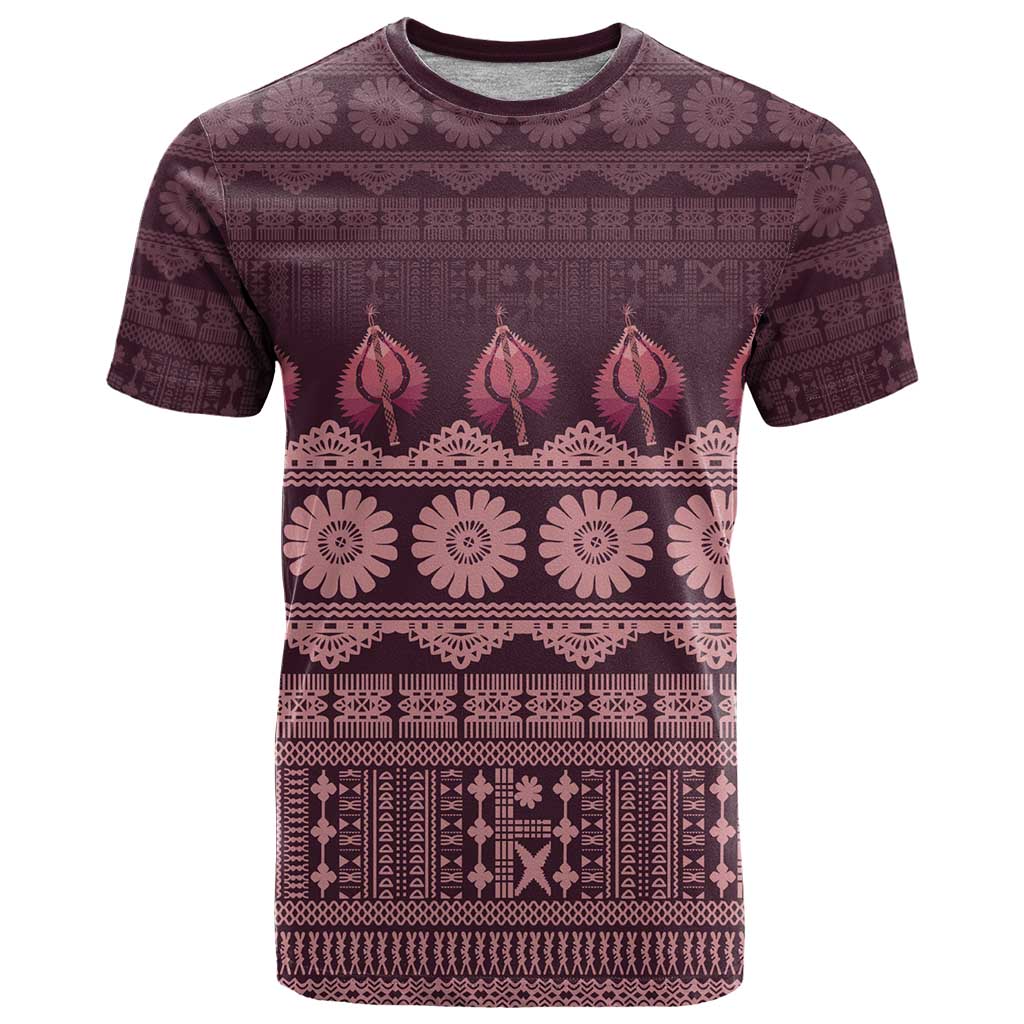 Bula Fiji Iri ni Meke T Shirt Piqi Fijian Masi - Polynesian Pride