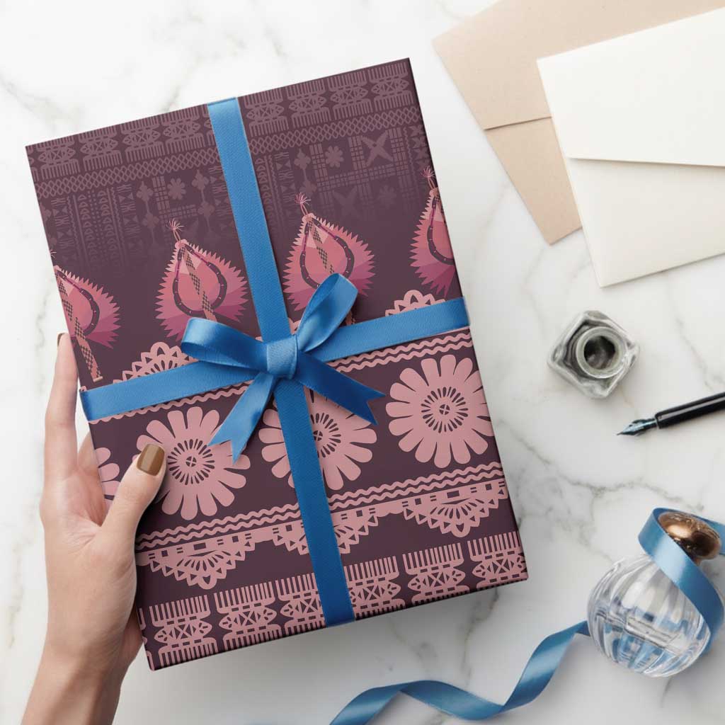 Bula Fiji Iri ni Meke Wrapping Paper Piqi Fijian Masi - Polynesian Pride