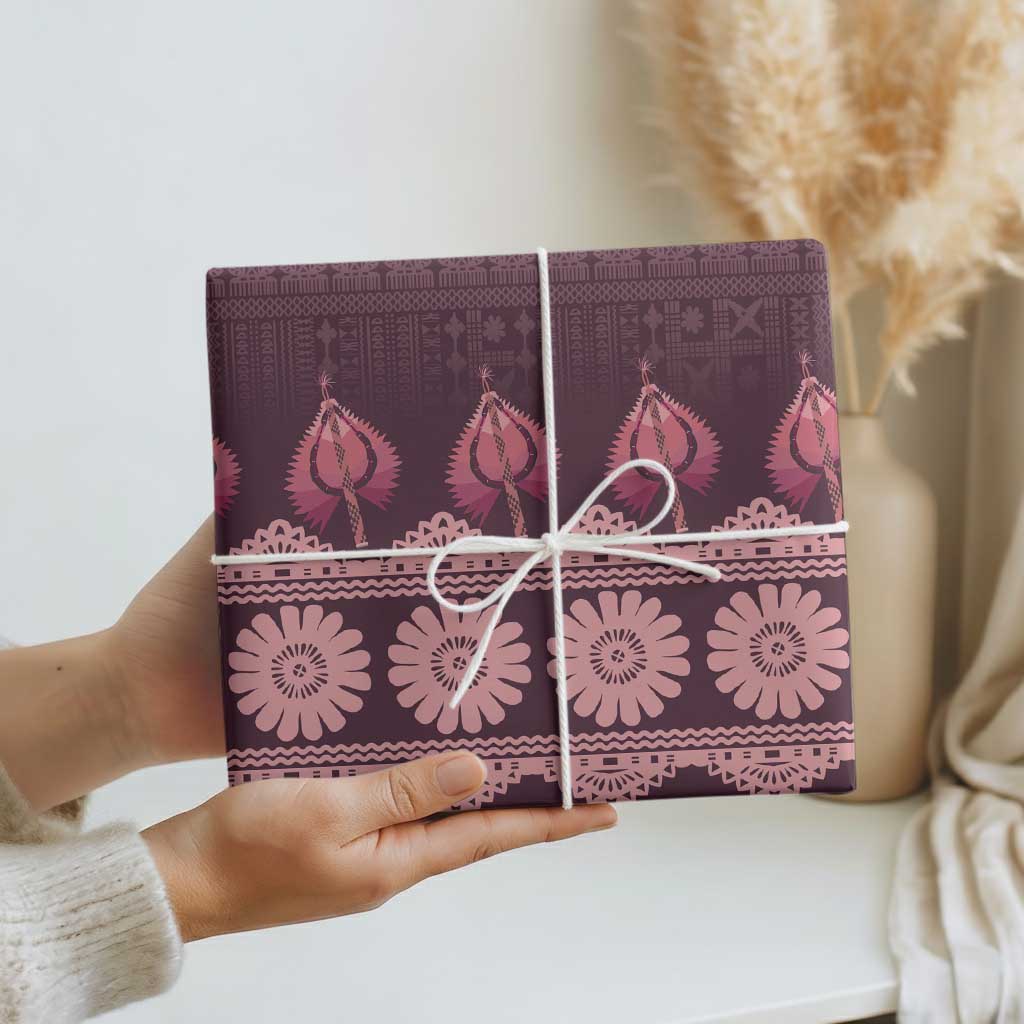 Bula Fiji Iri ni Meke Wrapping Paper Piqi Fijian Masi - Polynesian Pride