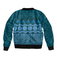 Bula Fiji Iri ni Meke Bomber Jacket Karakarawa Fijian Masi LT14 - Polynesian Pride