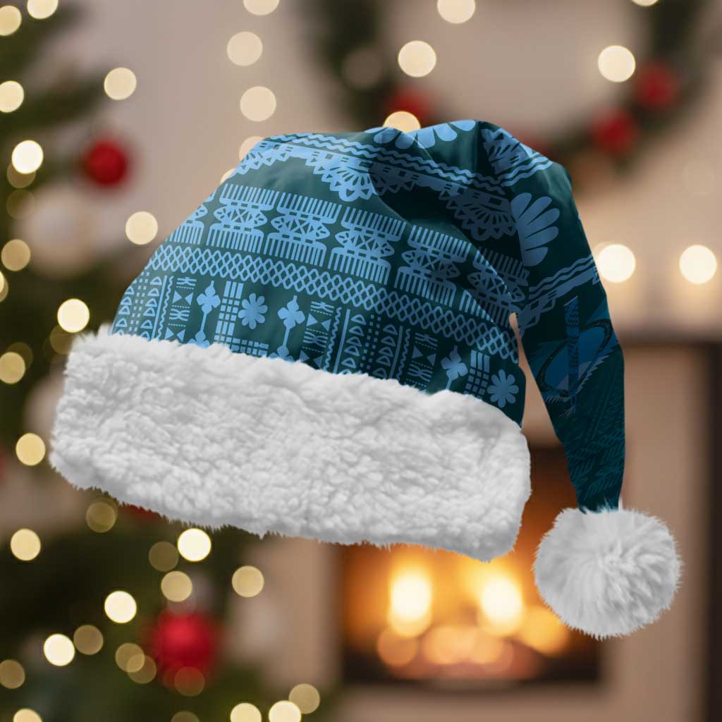 Bula Fiji Iri ni Meke Christmas Santa Hat Karakarawa Fijian Masi - Polynesian Pride