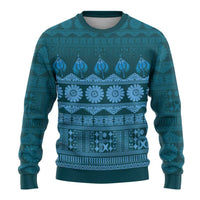 Bula Fiji Iri ni Meke Ugly Christmas Sweater Karakarawa Fijian Masi - Polynesian Pride