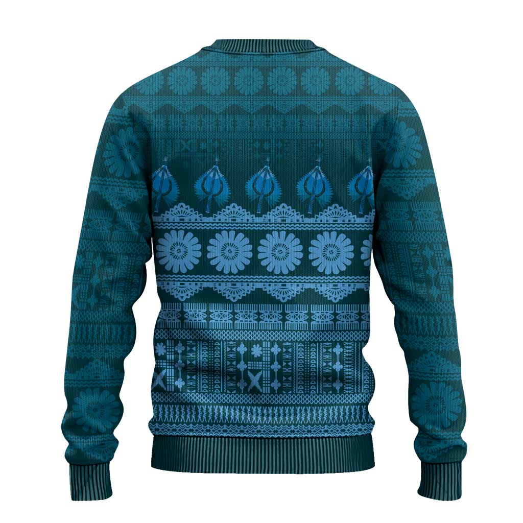 Bula Fiji Iri ni Meke Ugly Christmas Sweater Karakarawa Fijian Masi - Polynesian Pride
