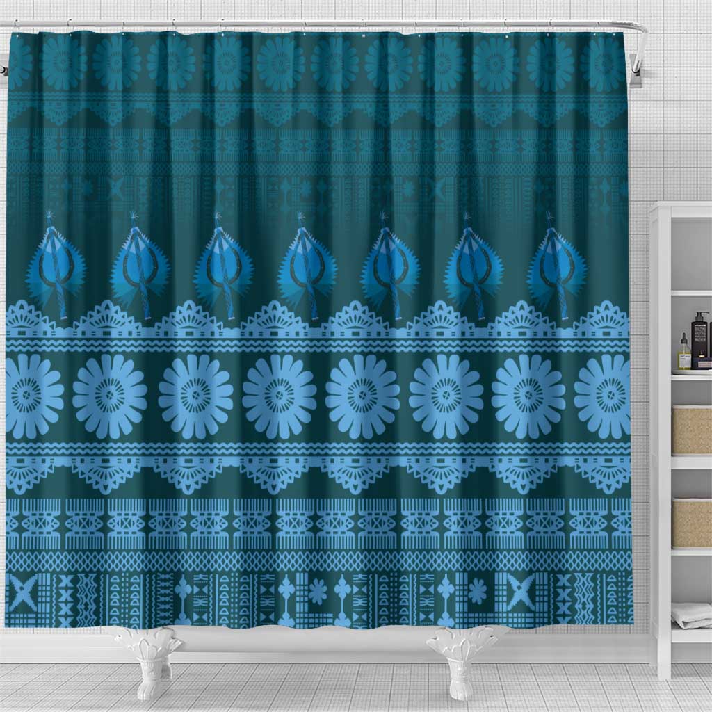 Bula Fiji Iri ni Meke Shower Curtain Karakarawa Fijian Masi - Polynesian Pride