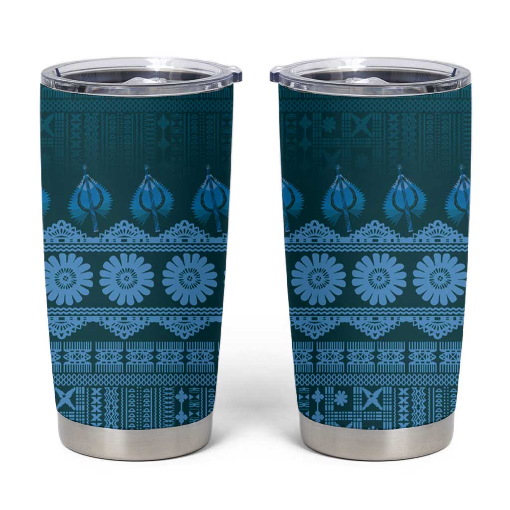 Bula Fiji Iri ni Meke Tumbler Cup Karakarawa Fijian Masi - Polynesian Pride