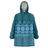 Bula Fiji Iri ni Meke Wearable Blanket Hoodie Karakarawa Fijian Masi - Polynesian Pride