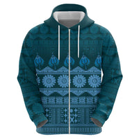 Bula Fiji Iri ni Meke Zip Hoodie Karakarawa Fijian Masi - Polynesian Pride