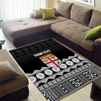 Fiji Tapa Rugby Custom Area Rug Go Fijiana - Polynesian Pride