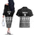 Fiji Tapa Rugby Custom Couples Matching Off The Shoulder Long Sleeve Dress and Hawaiian Shirt Go Fijiana - Polynesian Pride