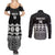 Fiji Tapa Rugby Custom Couples Matching Summer Maxi Dress and Long Sleeve Button Shirt Go Fijiana - Polynesian Pride