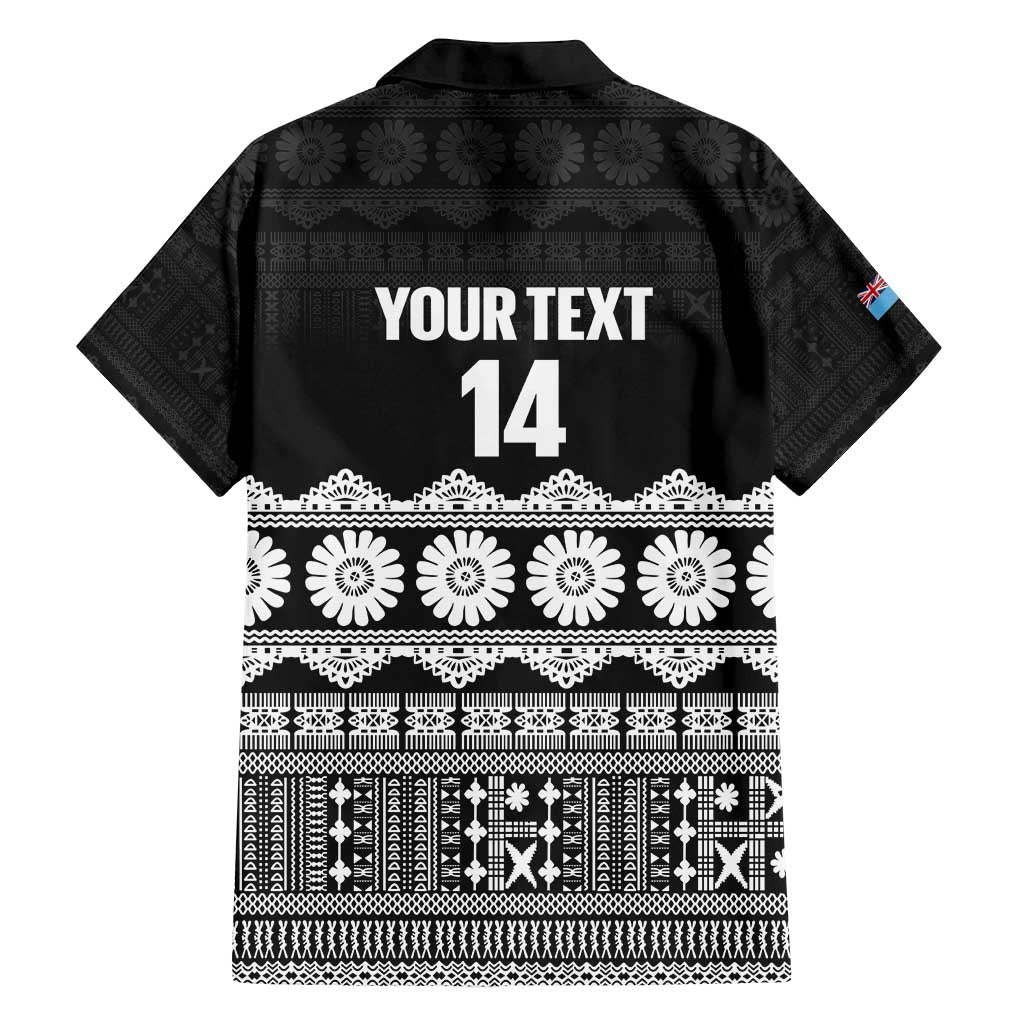 Fiji Tapa Rugby Custom Family Matching Off Shoulder Short Dress and Hawaiian Shirt Go Fijiana - Polynesian Pride