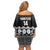 Fiji Tapa Rugby Custom Family Matching Off Shoulder Short Dress and Hawaiian Shirt Go Fijiana - Polynesian Pride