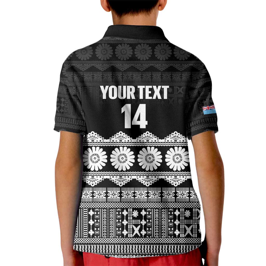 Fiji Tapa Rugby Custom Kid Polo Shirt Go Fijiana LT14 - Polynesian Pride