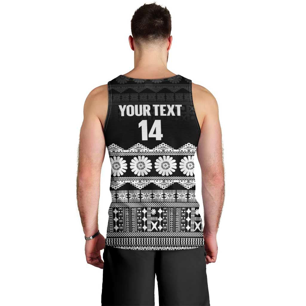 Fiji Tapa Rugby Custom Men Tank Top Go Fijiana LT14 - Polynesian Pride