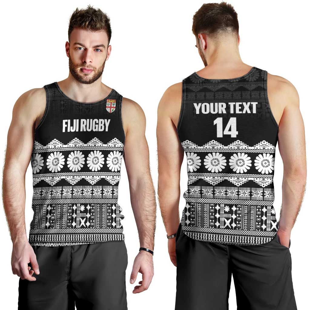 Fiji Tapa Rugby Custom Men Tank Top Go Fijiana LT14 - Polynesian Pride