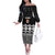 Fiji Tapa Rugby Custom Off The Shoulder Long Sleeve Dress Go Fijiana - Polynesian Pride