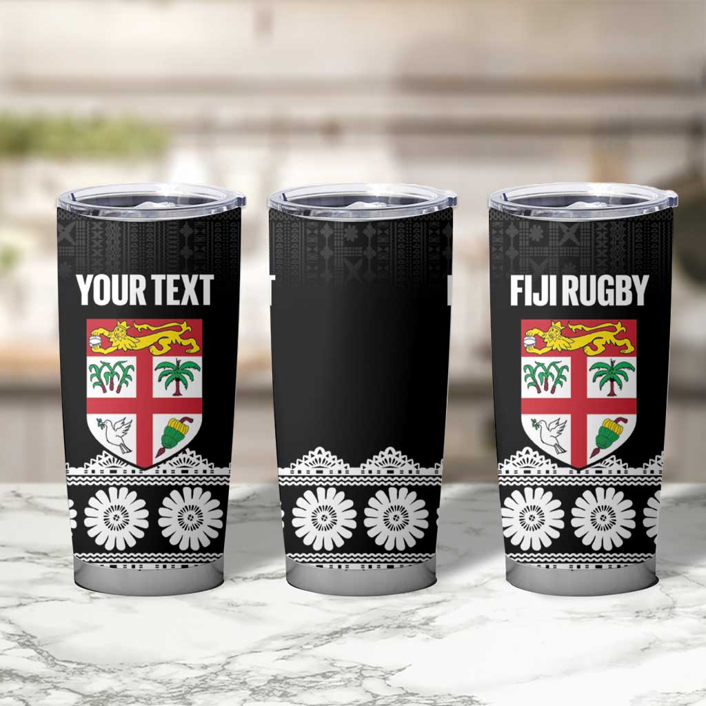 Fiji Tapa Rugby Custom Tumbler Cup Go Fijiana - Polynesian Pride