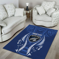 Auckland 2026 Rugby Custom Area Rug NZ Maori Silver Fern