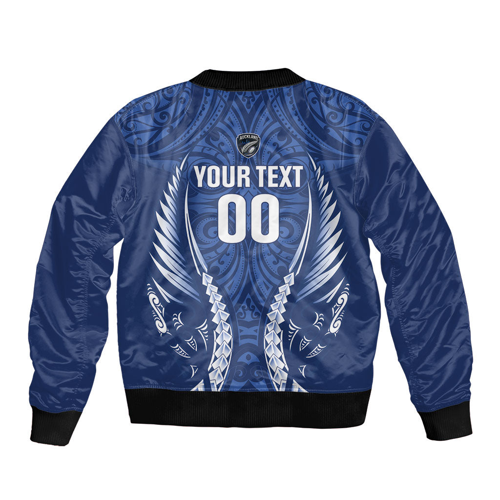 Auckland 2026 Rugby Custom Bomber Jacket NZ Maori Silver Fern