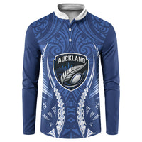Auckland 2026 Rugby Custom Button Sweatshirt NZ Maori Silver Fern