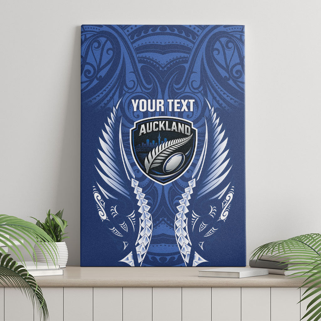 Auckland 2026 Rugby Custom Canvas Wall Art NZ Maori Silver Fern