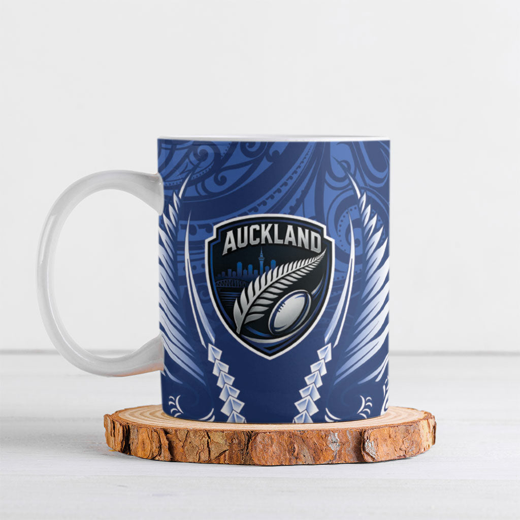 Auckland 2026 Rugby Custom Ceramic Mug NZ Maori Silver Fern