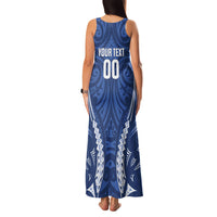 Auckland 2026 Rugby Custom Family Matching Tank Maxi Dress and Hawaiian Shirt NZ Maori Silver Fern