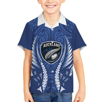 Auckland 2026 Rugby Custom Family Matching Tank Maxi Dress and Hawaiian Shirt NZ Maori Silver Fern