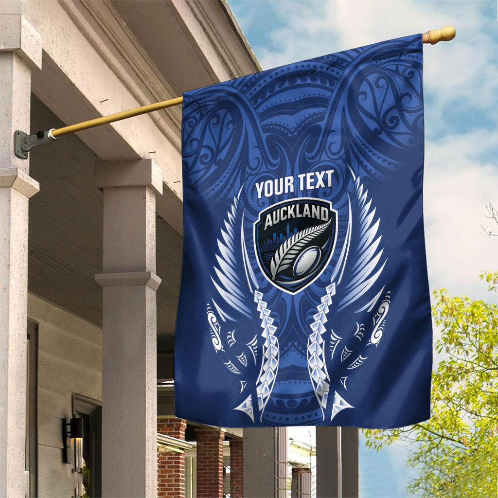 Auckland 2026 Rugby Custom Garden Flag NZ Maori Silver Fern