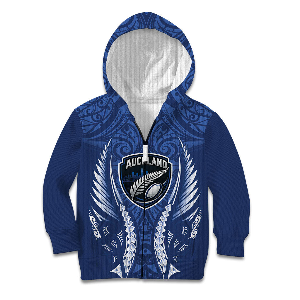 Auckland 2026 Rugby Custom Kid Hoodie NZ Maori Silver Fern