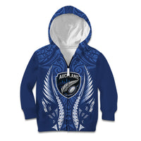 Auckland 2026 Rugby Custom Kid Hoodie NZ Maori Silver Fern