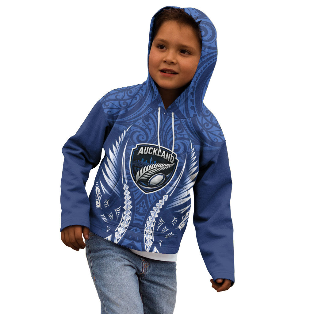 Auckland 2026 Rugby Custom Kid Hoodie NZ Maori Silver Fern